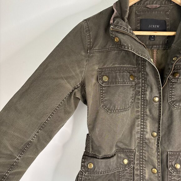 J. Crew Green Military Utility Grunge Jacket Women's Size Small D106 - Picture 5 of 16